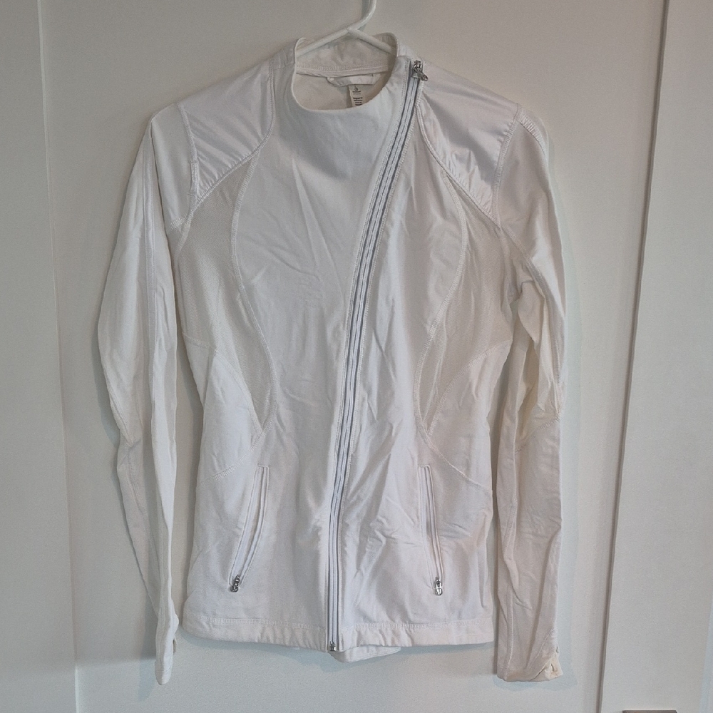 Lululemon Athletica White Zip-Up Jacket
